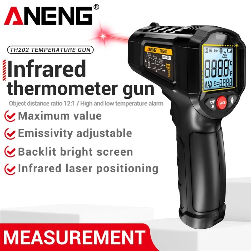 Industrial Laser Thermometer - Aneng th202 termômetros portáteis industriais, teste