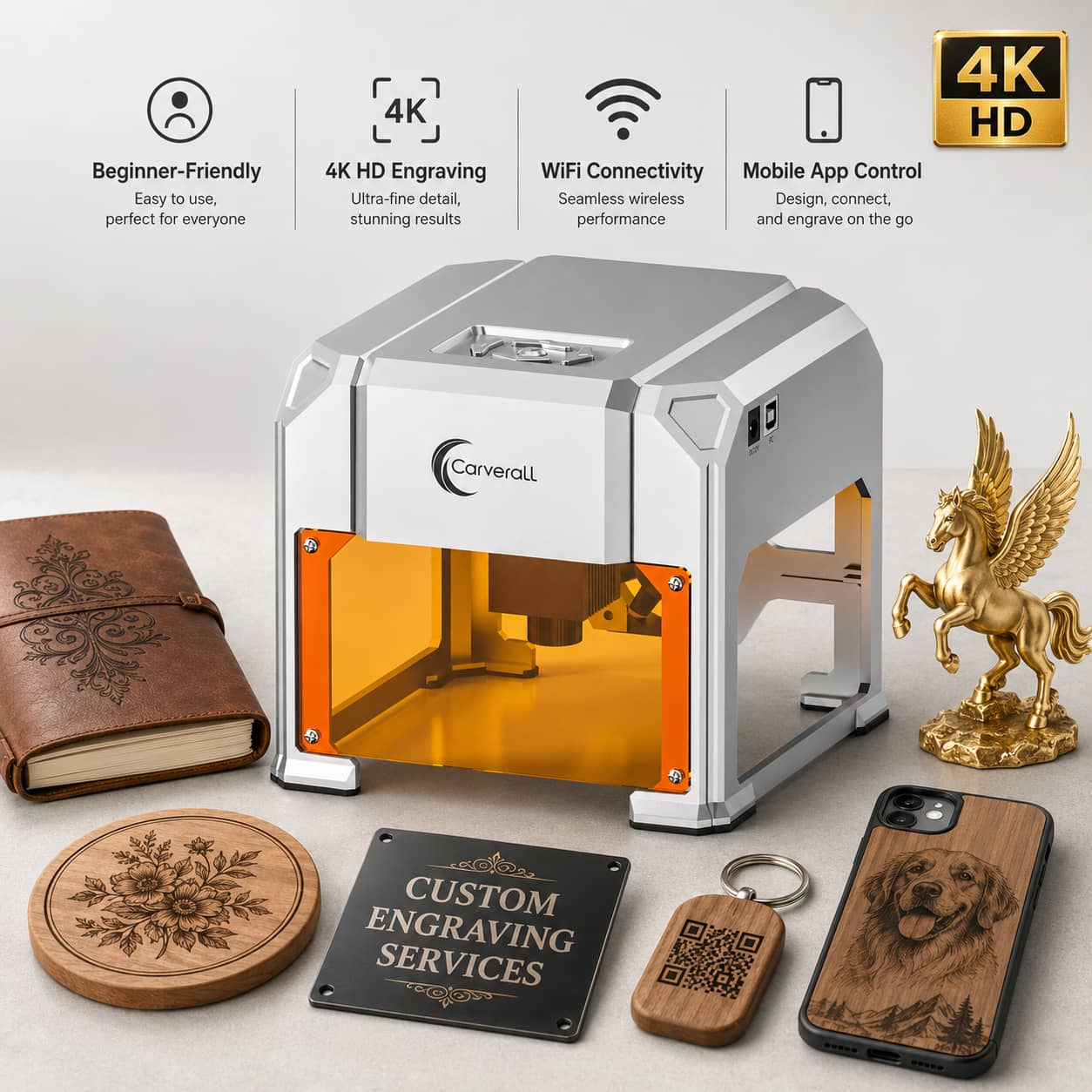 Industrial Laser Engraving Machine - Máquina de Gravação a Laser Carverall,