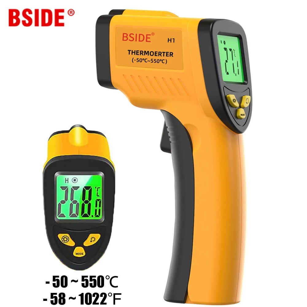Industrial Laser Thermometer - Termômetro infravermelho Digital sem contato, Pistola
