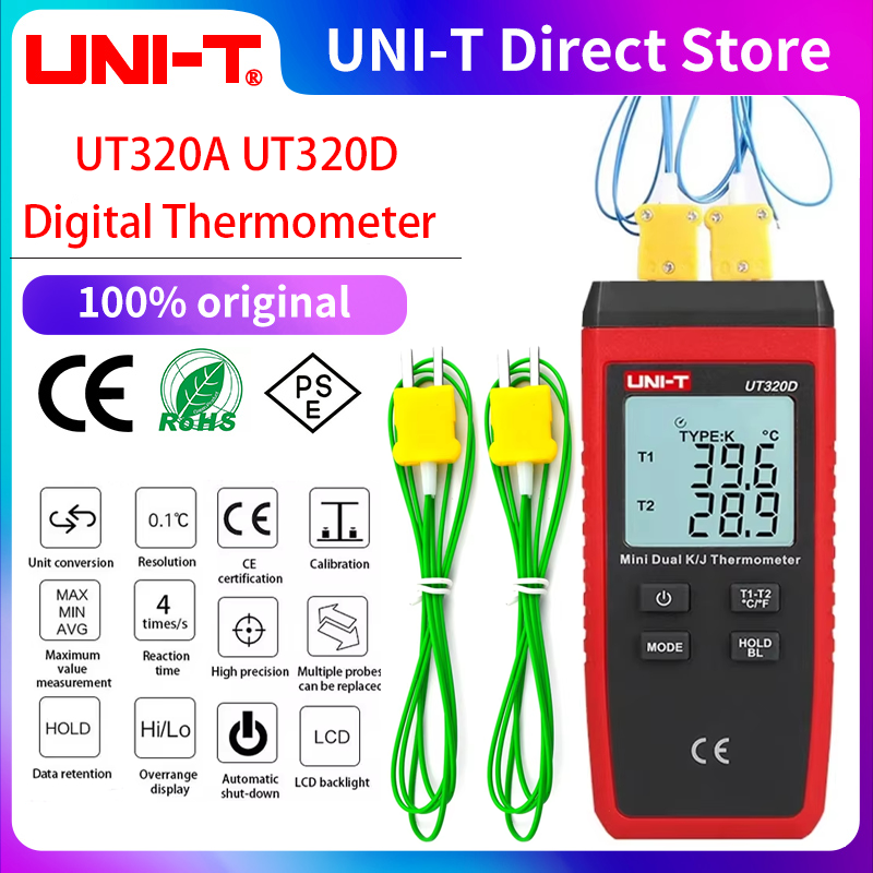 Industrial Laser Thermometer - UNI-T UT320A UT320D Termômetro digital Mini
