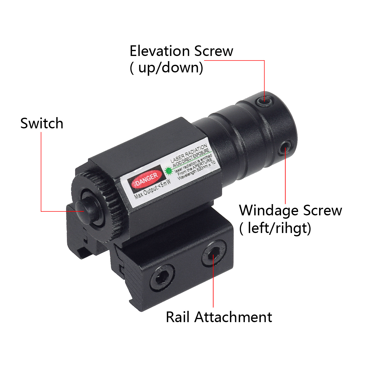 Mira Laser Tática Ponto Vermel - Industrial Laser Pointer avaliação e preço