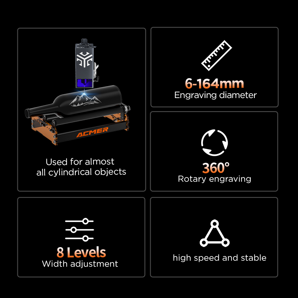 Rolo giratório a laser ACMER M - Industrial Laser Engraving Machine avaliação e preço